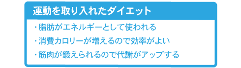 運動を取り入れたダイエット