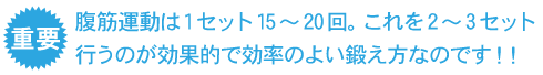 腹筋運動の回数